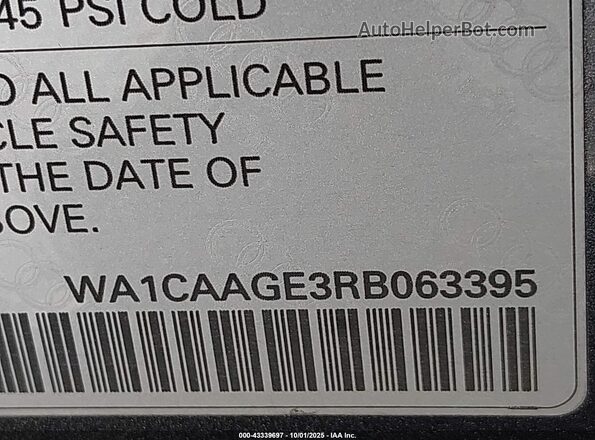 WA1CAAGE3RB063395 2024 AUDI Q8 E-TRON Gray Вид підкапотного простору