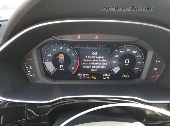 WA1DECF34M1040128 2021 AUDI Q3 White Вид щитка приладів