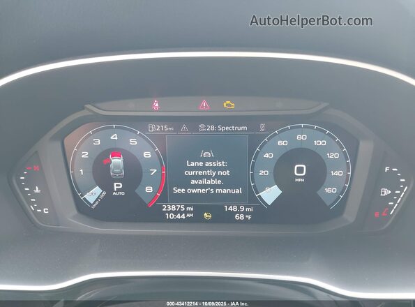 WA1DECF34R1042095 2024 AUDI Q3 White უკანა სავარძლების ხედი