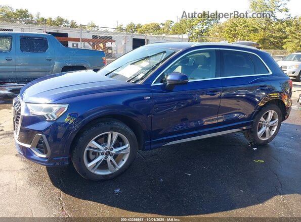 WA1EECF30M1059750 2021 AUDI Q3 Blue Widok wnętrza 360 stopni