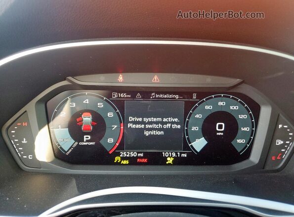 WA1EECF30N1145402 2022 AUDI Q3 Orange Вид щитка приладів