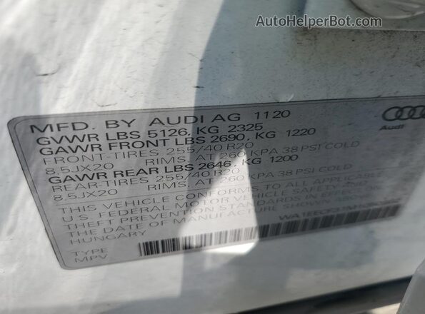 WA1EECF31M1050362 2021 AUDI Q3 White ძრავის განყოფილების ხედი