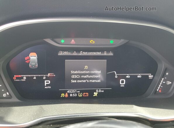 WA1EECF32M1115543 2021 AUDI Q3 Red Вид щитка приладів