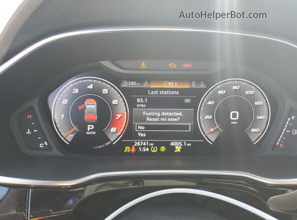 WA1EECF3XM1073512 2021 AUDI Q3 White Vista del cuadro de instrumentos