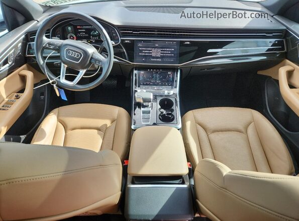WA1EVAF13MD016361 2021 AUDI Q8 White წინა პანელის ხედი