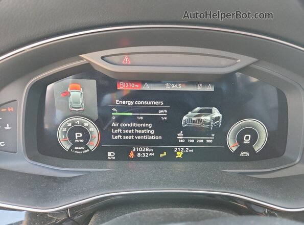 WA1EVAF17MD009669 2021 AUDI Q8 Gray ხელსაწყოთა პანელის ხედი