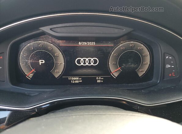 WA1FVAF10KD028520 2019 AUDI Q8 Silver Սարքավորումների վահանակի տեսք