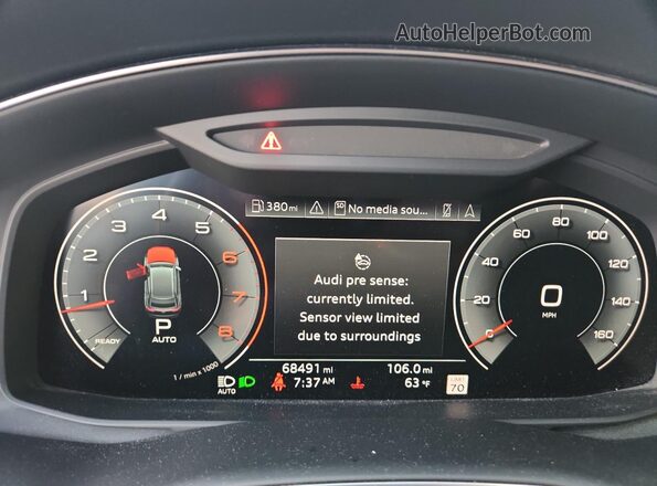 WA1FVAF13LD020347 2020 AUDI Q8 Burgundy Սարքավորումների վահանակի տեսք