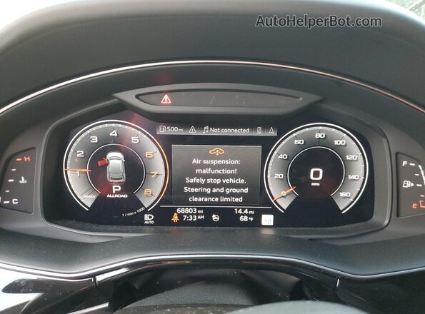 WA1FVAF14LD026402 2020 AUDI Q8 Black Սարքավորումների վահանակի տեսք