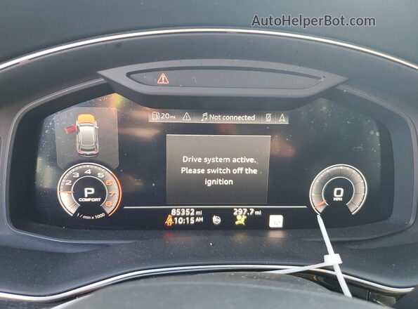 WA1FVAF16KD018428 2019 AUDI Q8 Blue Вид щитка приладів