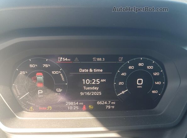 WA1H2BFZXNP048371 2022 AUDI Q4 Black Vista del cuadro de instrumentos