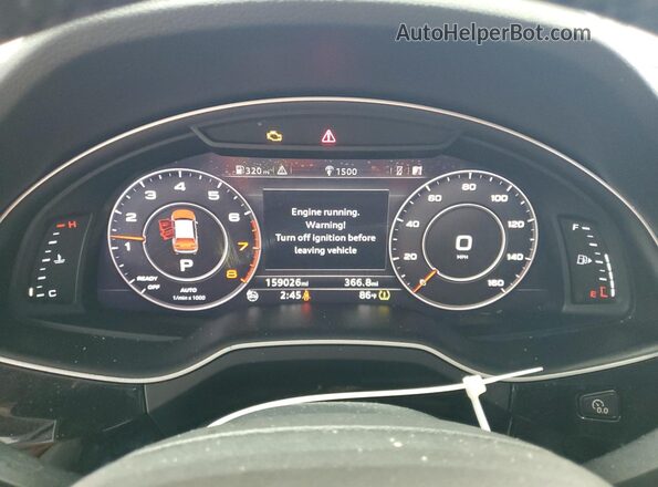 WA1LAAF76HD008705 2017 AUDI Q7 Gray Vista del cuadro de instrumentos