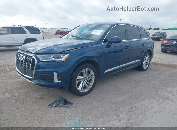 WA1LJAF79MD013147 2021 AUDI Q7 Blue Vista tres cuartos delantera izquierda