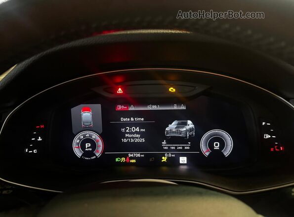 WA1LXAF72LD004321 2020 AUDI Q7 White Vista del cuadro de instrumentos