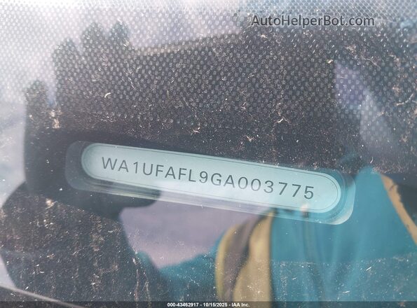 WA1UFAFL9GA003775 2016 AUDI ALLROAD Gray Widok komory silnika