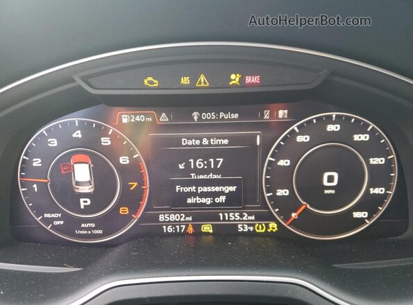 WA1VABF78JD031682 2018 AUDI Q7 Gray Instrument cluster view