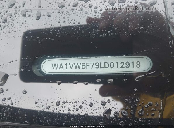 WA1VWBF79LD012918 2020 AUDI SQ7 Black Engine compartment view