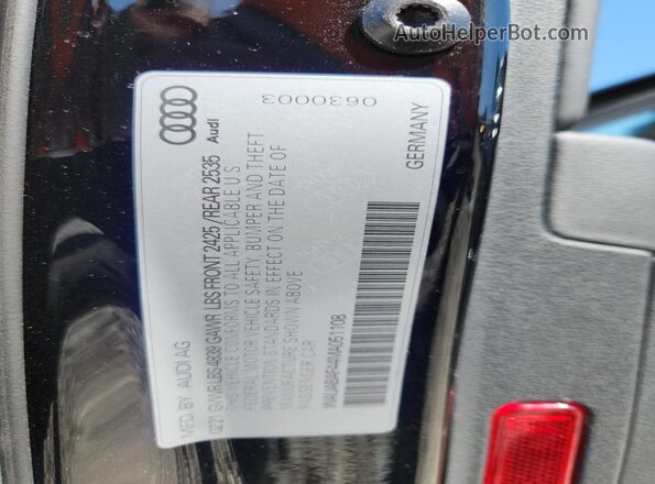 WAUABAF44MA051108 2021 AUDI OTHER Black Вид підкапотного простору