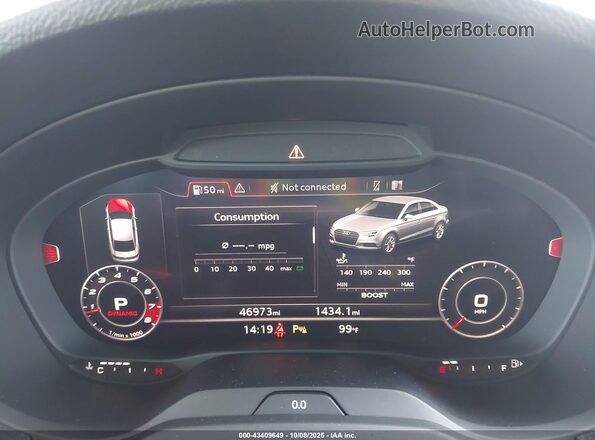 WAUB1GFF4KA087664 2019 AUDI S3 Черный Вид задних сидений