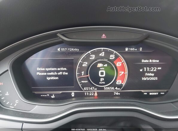 WAUB4BF42KA060455 2019 AUDI S4 White Հետևի նստատեղերի տեսք