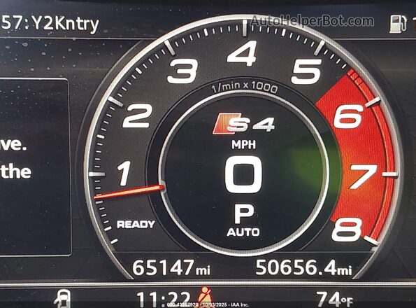 WAUB4BF42KA060455 2019 AUDI S4 White 