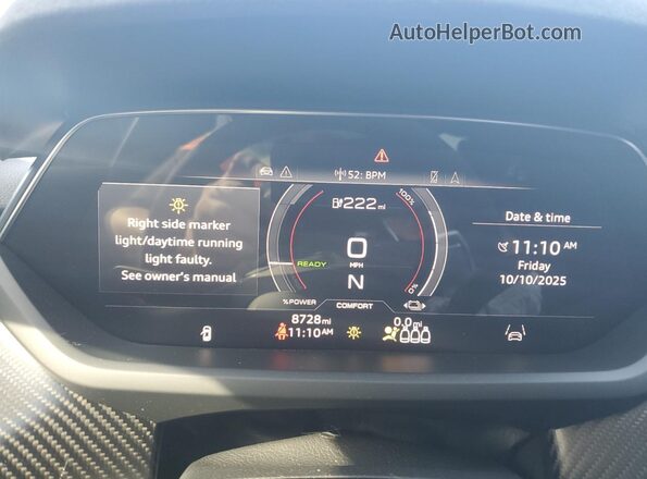 WAUBHBFW3P7901063 2023 AUDI RS Gray Սարքավորումների վահանակի տեսք