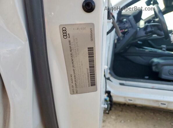 WAUDACF50MA057167 2021 AUDI OTHER White Widok naklejki z numerem VIN