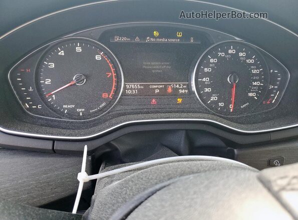 WAUDACF50MA057167 2021 AUDI OTHER White Widok zestawu wskaźników