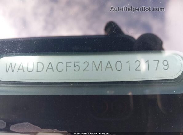 WAUDACF52MA012179 2021 AUDI OTHER Синий 