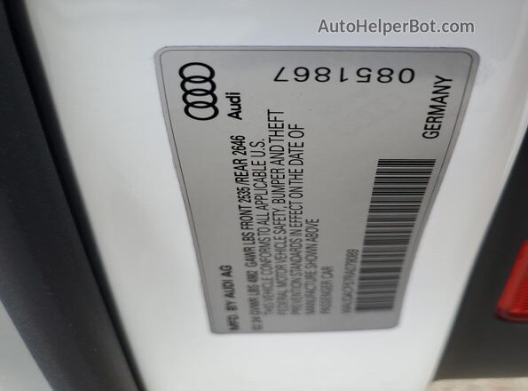 WAUDACF57RA079089 2024 AUDI OTHER White Vista del compartimento del motor