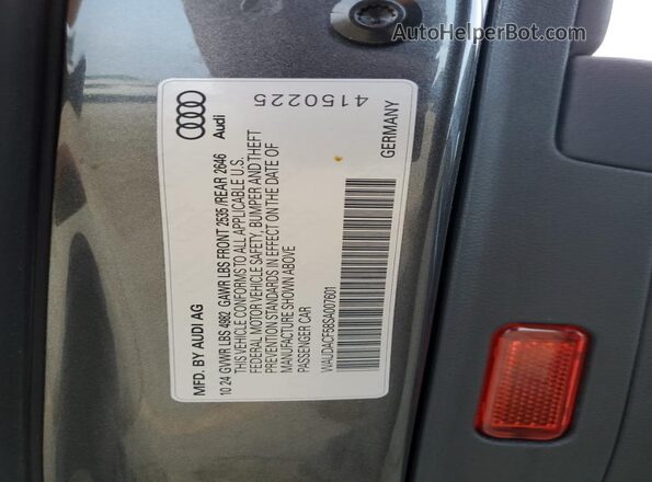 WAUDACF58SA007601 2025 AUDI OTHER Gray 