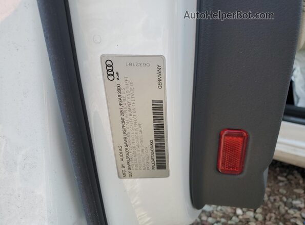 WAUE8AF22LN064882 2020 AUDI OTHER White Vista del compartimento del motor