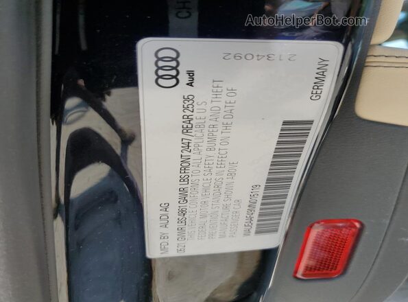 WAUEAAF49MN015119 2021 AUDI OTHER Black Շարժիչի բաժամունքի տեսք