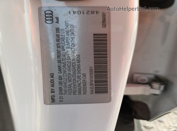 WAUEJBFW1N7005911 2022 AUDI E-TRON White 