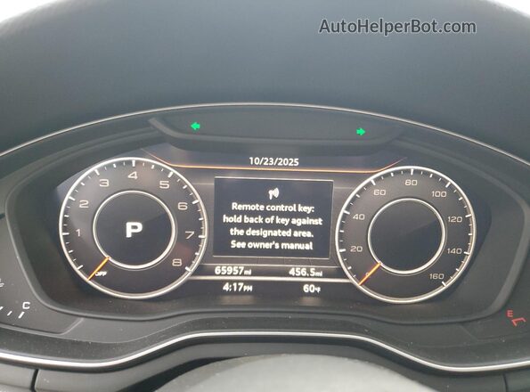 WAUENAF43HN013019 2017 AUDI OTHER Beige Вид щитка приладів