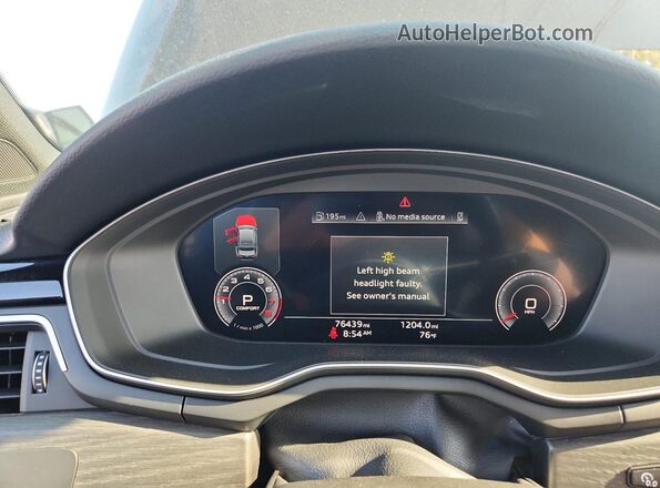 WAUENAF49LA038653 2020 AUDI OTHER Black Սարքավորումների վահանակի տեսք