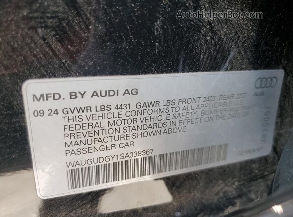 WAUGUDGY1SA038367 2025 AUDI OTHER Black Вид підкапотного простору