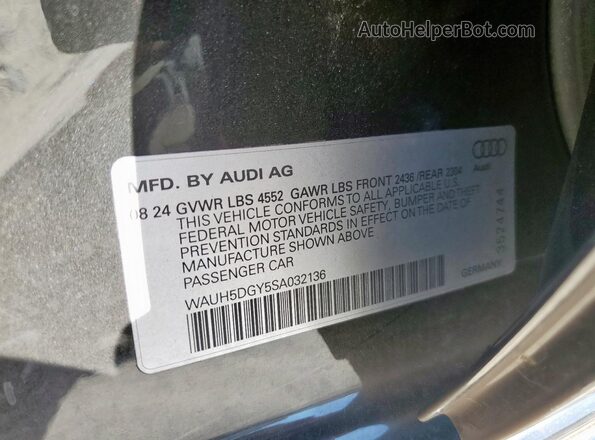 WAUH5DGY5SA032136 2025 AUDI S3 Black Widok wnętrza 360 stopni