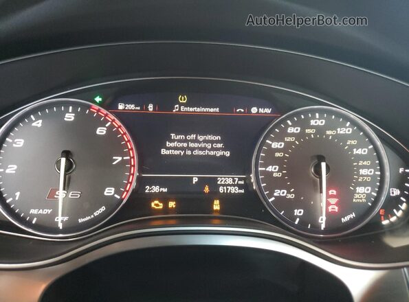 WAUHFAFC3HN052971 2017 AUDI S6 Black Вид щитка приладів