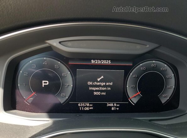 WAUL2AF24LN073592 2020 AUDI OTHER Black Widok zestawu wskaźników