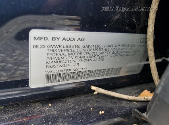 WAULDAF80RN001330 2024 AUDI OTHER Black Vista del compartimento del motor