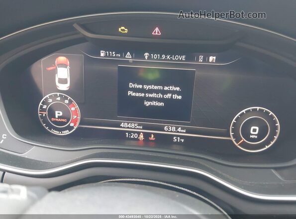 WAUR4AF57KA010894 2019 AUDI S5 Gray Вид задніх сидінь