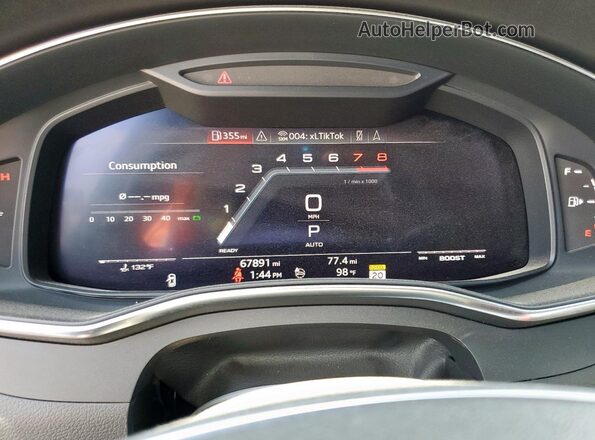 WAUSFAF29LN016594 2020 AUDI S7 Blue Սարքավորումների վահանակի տեսք