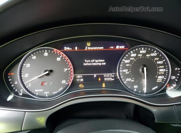WAUW2AFCXGN010508 2016 AUDI S7 Gray Instrument cluster view