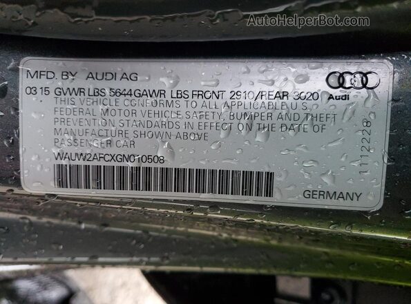 WAUW2AFCXGN010508 2016 AUDI S7 Gray Engine compartment view