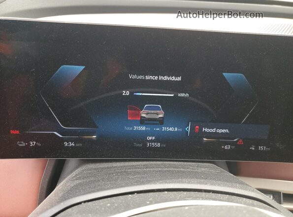 WB523CF06PCM79067 2023 BMW IX Gray Vista del cuadro de instrumentos