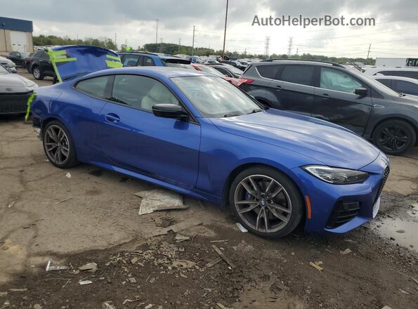 WBA13AR05PCL91821 2023 BMW M4 Синий Передняя правая четверть
