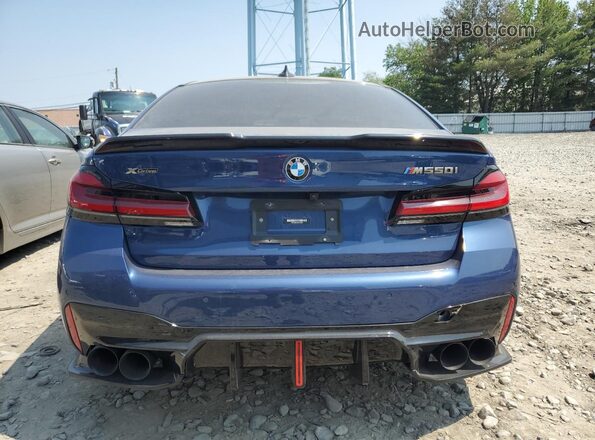 WBA13BK08PCM19840 2023 BMW M5 Blue უკანა ხედი