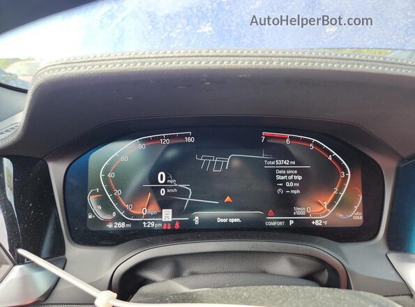 WBA23AT04MCG69829 2021 BMW 4 SERIES Blue Vista del cuadro de instrumentos