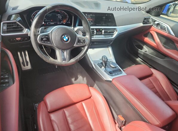 WBA23AT04MCG69829 2021 BMW 4 SERIES Blue Vista del salpicadero